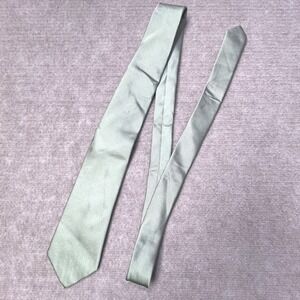Tie Bar Silk Necktie‎ Green Stain Resistant Hand Made Business Casual